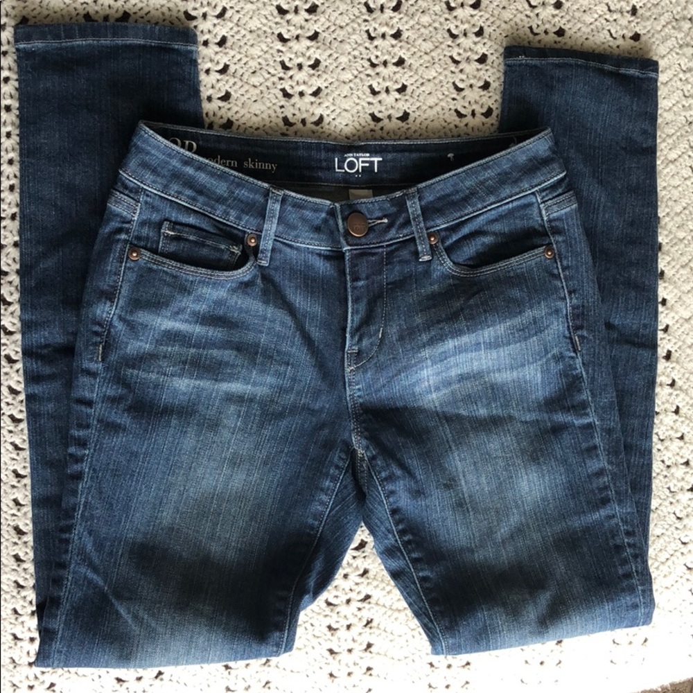 LAST CHANCE Loft modern skinny ankle jeans 2P